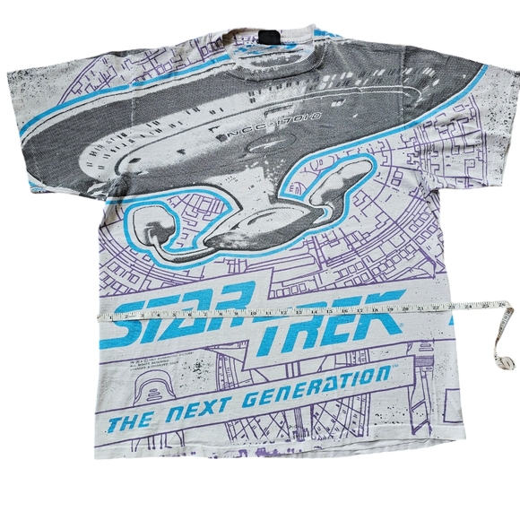 Vintage Star Trek 1990s T-shirt XL All Over Print - Picture 3 of 13